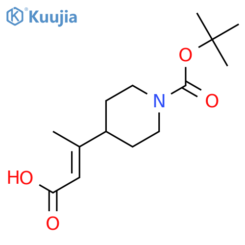(E)-3-(1-(tert-Butoxycarbonyl)piperidin-4-yl)but-2-enoic acid structure