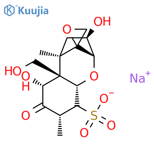 sodium (3beta,7beta,9beta,12xi)-3,7,15-trihydroxy-8-oxo-12,13-epoxytrichothecane-10-sulfonate structure