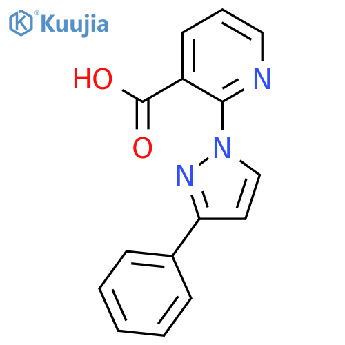 2-(3-Phenyl-1H-pyrazol-1-yl)-3-Pyridinecarboxylic acid structure