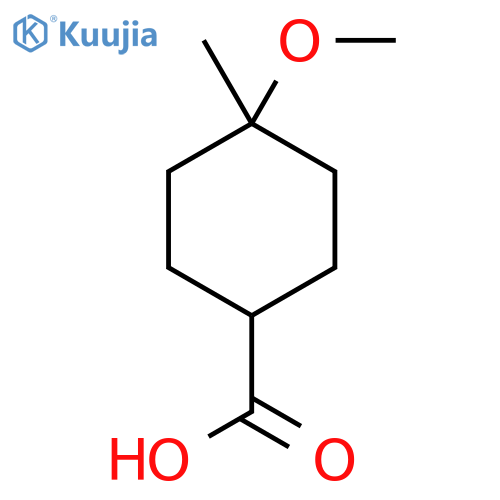 4-methoxy-4-methylcyclohexane-1-carboxylic acid structure