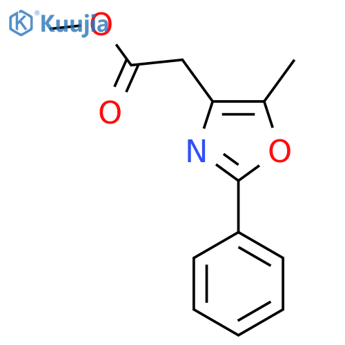 Methyl 2-(5-methyl-2-phenyloxazol-4-yl)acetate structure