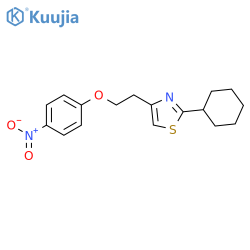 Thiazole, 2-cyclohexyl-4-[2-(4-nitrophenoxy)ethyl]- structure