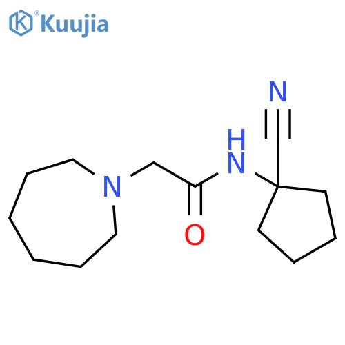 2-(azepan-1-yl)-N-(1-cyanocyclopentyl)acetamide structure