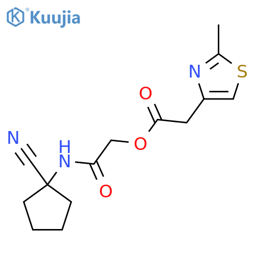 [(1-Cyanocyclopentyl)carbamoyl]methyl 2-(2-methyl-1,3-thiazol-4-yl)acetate structure