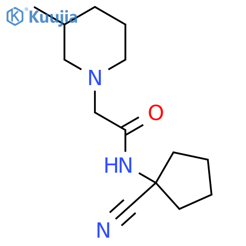 N-(1-cyanocyclopentyl)-2-(3-methylpiperidin-1-yl)acetamide structure
