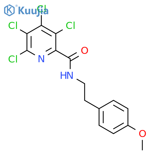 3,4,5,6-tetrachloro-N-[2-(4-methoxyphenyl)ethyl]pyridine-2-carboxamide structure