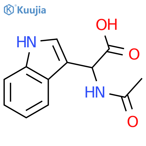 2-acetamido-2-(1H-indol-3-yl)acetic acid structure