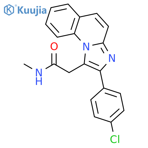 IMIDAZO[1,2-A]QUINOLINE-1-ACETAMIDE, 2-(4-CHLOROPHENYL)-N-METHYL- structure