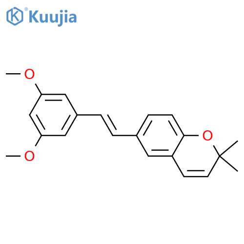 2H-1-Benzopyran,6-[(1E)-2-(3,5-dimethoxyphenyl)ethenyl]-2,2-dimethyl- structure