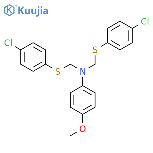 Benzenamine,N,N-bis[[(4-chlorophenyl)thio]methyl]-4-methoxy- structure