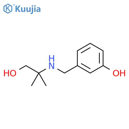 3-{(1-hydroxy-2-methylpropan-2-yl)aminomethyl}phenol structure
