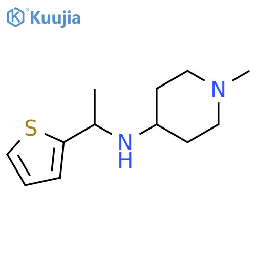 1-methyl-N-[1-(thiophen-2-yl)ethyl]piperidin-4-amine structure
