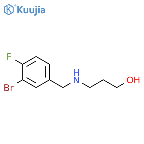 3-{(3-bromo-4-fluorophenyl)methylamino}propan-1-ol structure