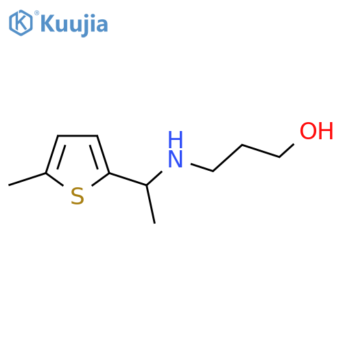 3-{1-(5-methylthiophen-2-yl)ethylamino}propan-1-ol structure