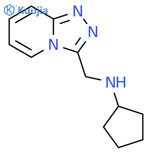 N-({[1,2,4]triazolo[4,3-a]pyridin-3-yl}methyl)cyclopentanamine structure