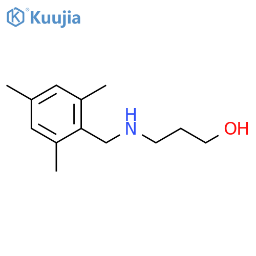 3-{(2,4,6-trimethylphenyl)methylamino}propan-1-ol structure