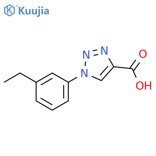 1-(3-ethylphenyl)-1H-1,2,3-triazole-4-carboxylic acid structure