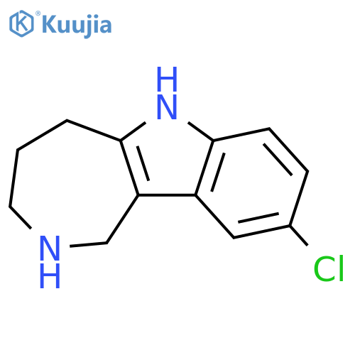 9-chloro-1H,2H,3H,4H,5H,6H-azepino4,3-bindole structure
