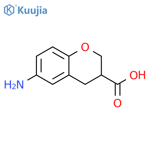 6-amino-3,4-dihydro-2H-1-benzopyran-3-carboxylic acid structure