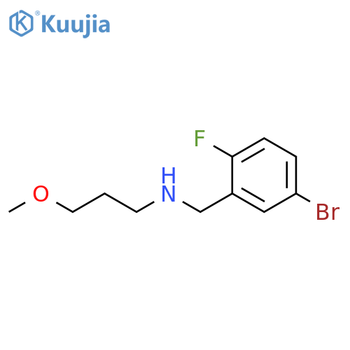 (5-bromo-2-fluorophenyl)methyl(3-methoxypropyl)amine structure