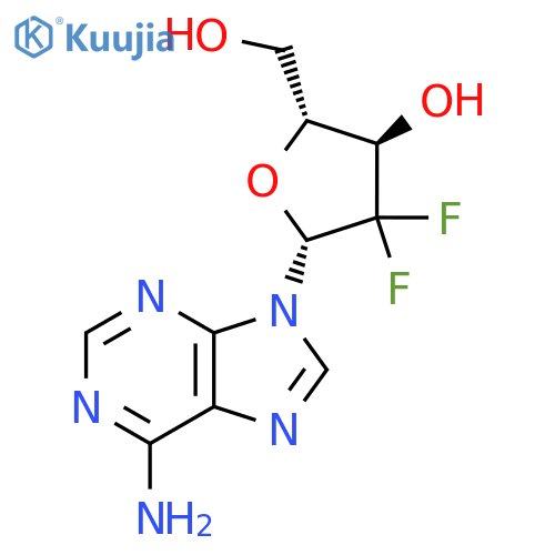 (2R,3R,5R)-5-(6-Amino-9H-purin-9-yl)-4,4-difluoro-2-(hydroxymethyl)tetrahydrofuran-3-ol structure
