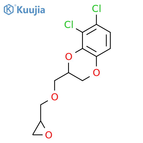 1,4-Benzodioxin, 7,8-dichloro-2,3-dihydro-2-[(oxiranylmethoxy)methyl]- structure