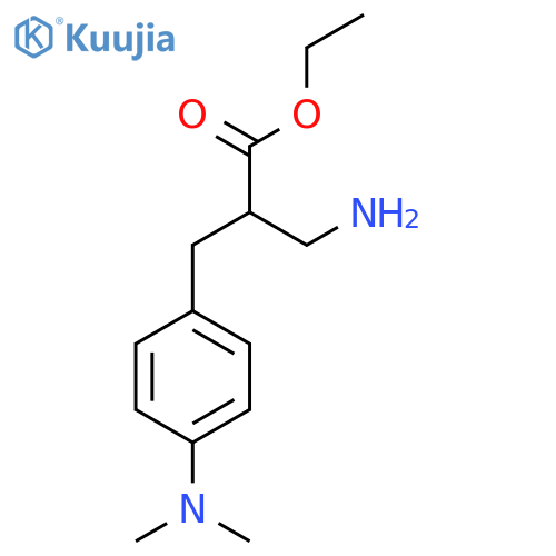 ethyl 3-amino-2-{4-(dimethylamino)phenylmethyl}propanoate structure