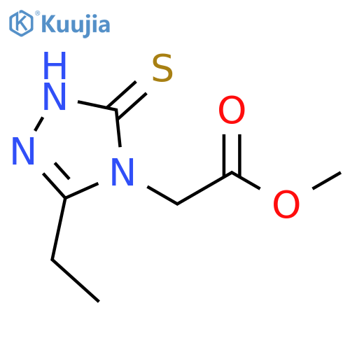 4H-1,2,4-Triazole-4-acetic acid, 3-ethyl-1,5-dihydro-5-thioxo-, methyl ester structure
