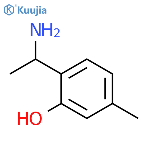 2-(1-aminoethyl)-5-methylphenol structure