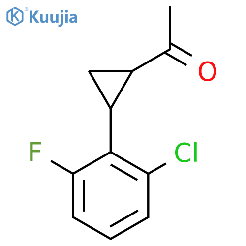 1-2-(2-Chloro-6-fluorophenyl)cyclopropylethan-1-one structure