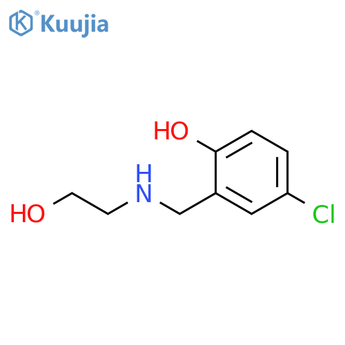4-chloro-2-{(2-hydroxyethyl)aminomethyl}phenol structure