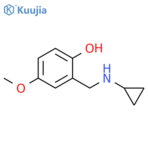 2-(cyclopropylamino)methyl-4-methoxyphenol structure