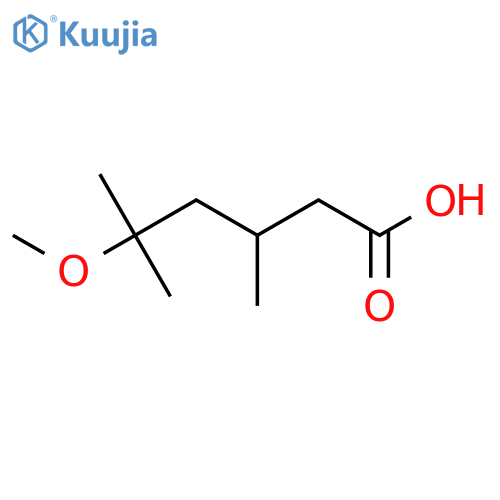 5-methoxy-3,5-dimethylhexanoic acid structure