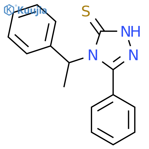 5-Phenyl-4-(1-phenylethyl)-4H-1,2,4-triazole-3-thiol structure