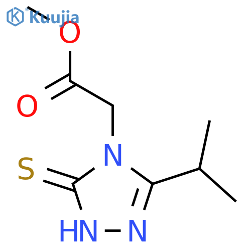 Methyl 2-(3-isopropyl-5-mercapto-4h-1,2,4-triazol-4-yl)acetate structure