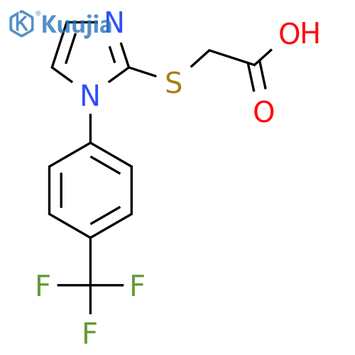 2-({1-4-(Trifluoromethyl)phenyl-1H-imidazol-2-yl}sulfanyl)acetic Acid structure