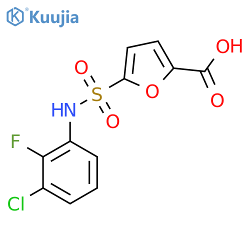 5-(3-Chloro-2-fluorophenyl)sulfamoylfuran-2-carboxylic Acid structure