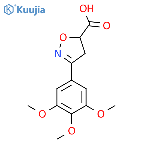 3-(3,4,5-Trimethoxyphenyl)-4,5-dihydro-1,2-oxazole-5-carboxylic acid structure