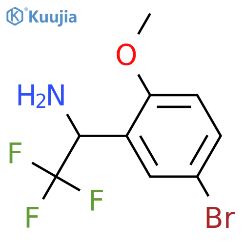1-(5-bromo-2-methoxyphenyl)-2,2,2-trifluoroethan-1-amine structure