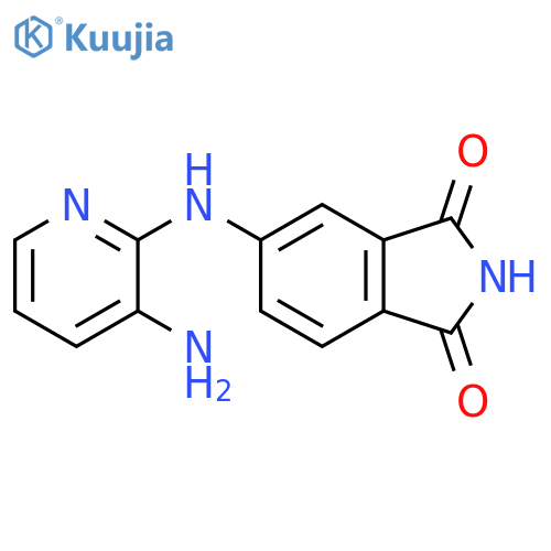 5-[(3-aminopyridin-2-yl)amino]-2,3-dihydro-1H-isoindole-1,3-dione structure