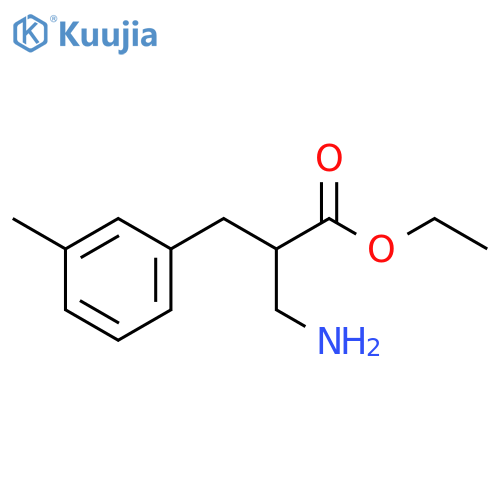 ethyl 3-amino-2-(3-methylphenyl)methylpropanoate structure