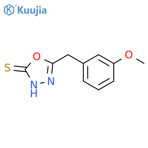 5-[(3-methoxyphenyl)methyl]-1,3,4-oxadiazole-2-thiol structure