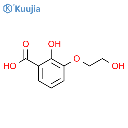 2-Hydroxy-3-(2-hydroxyethoxy)benzoic acid structure
