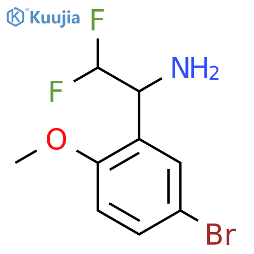 1-(5-bromo-2-methoxyphenyl)-2,2-difluoroethan-1-amine structure