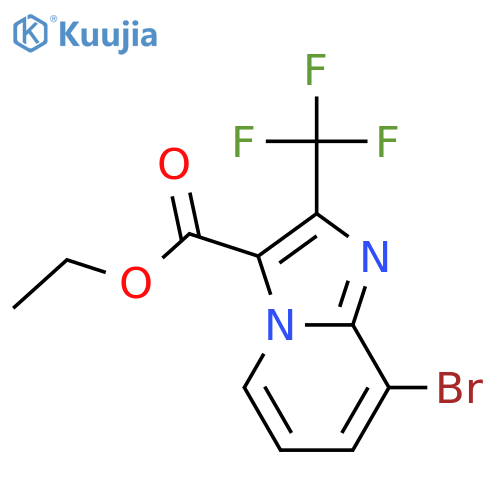 Ethyl 8-bromo-2-(trifluoromethyl)imidazo-1,2-apyridine-3-carboxylate structure