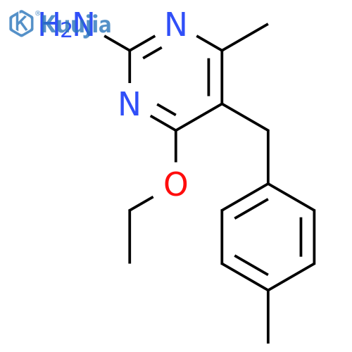 4-Ethoxy-6-methyl-5-(4-methylbenzyl)pyrimidin-2-amine structure