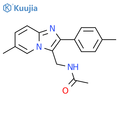 Acetamide,N-[[6-methyl-2-(4-methylphenyl)imidazo[1,2-a]pyridin-3-yl]methyl]- structure