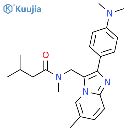 Butanamide,N-[[2-[4-(dimethylamino)phenyl]-6-methylimidazo[1,2-a]pyridin-3-yl]methyl]-N,3-dimethyl- structure