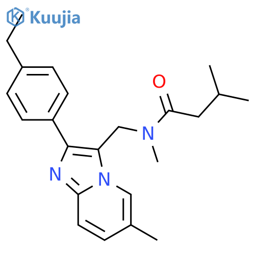 Butanamide,N-[[2-(4-ethylphenyl)-6-methylimidazo[1,2-a]pyridin-3-yl]methyl]-N,3-dimethyl- structure