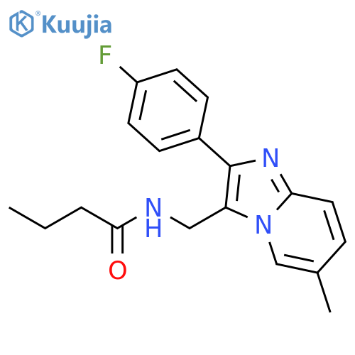 Butanamide,N-[[2-(4-fluorophenyl)-6-methylimidazo[1,2-a]pyridin-3-yl]methyl]- structure